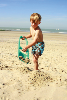 Лопатка Quut Scoppi с ситом для песка и снега, зеленый с желтым (170204) - Pampik - 3