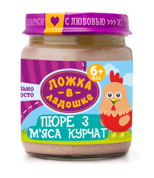 Пюре Ложка в долоньці Курча, 100 г - Pampik