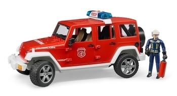 Пожежний джип Bruder Wrangler Unlimited Rubicon, з фігуркою пожежного (02528) - Pampik