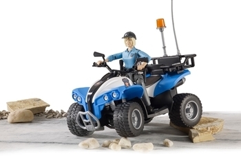 Полицейский квадроцикл Bruder, с фигуркой женщины-полисмена (63010) - Pampik - 3