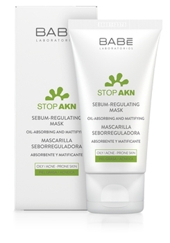 Себорегулирующая маска Babe Laboratorios Stop AKN, с белой глиной, 50 мл - Pampik