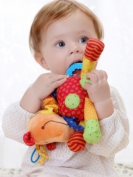 Іграшка-підвіска Sigikid Жираф, 24 см, помаранчевий (40103SK) - Pampik - 8