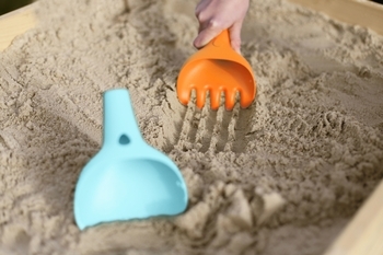 Набор для песочницы Quut Raki, оранжевый с голубым (170723) - Pampik - 2