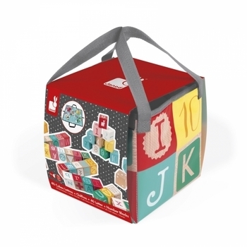 Кубики Janod Алфавіт і цифри, 40 шт. (J08077) - Pampik - 2