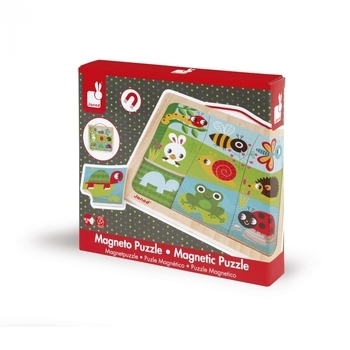 Пазли на магніті Janod Сад, 9 елементів (J08182) - Pampik