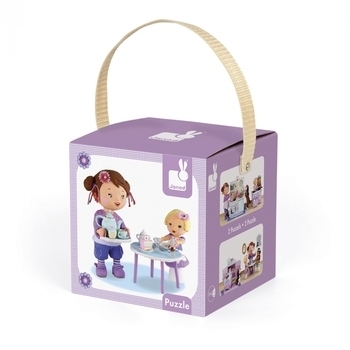 Набор пазлов Janod Лола устраивает чаепитие, 2 шт. (J02769) - Pampik - 3