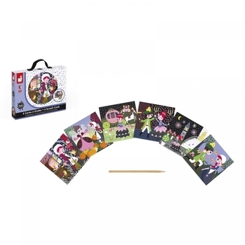 Набор для творчества Janod Скрейтч-карты Золушка (J07770) - Pampik - 2