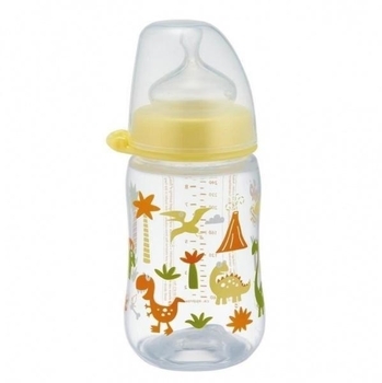 Бутылочка для кормления Nip PP Динозавры, 260 мл, желтый (35040) - Pampik