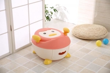 Детский горшок Babyhood Пингвин, розовый (BH-113P) - Pampik - 3