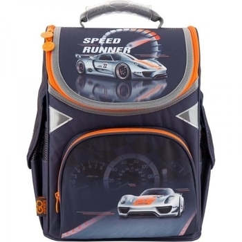 

Рюкзак школьный каркасный Kite GoPack Speed Runner, темно-синий (GO18-5001S-19