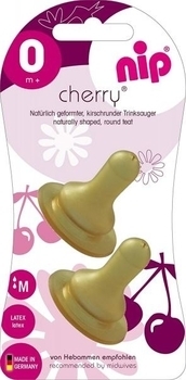 Соска латексная Nip Вишенка, средний поток, 0+, 2 шт. (93001) - Pampik - 2