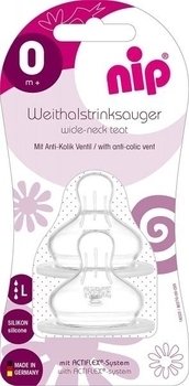 Соска силиконовая антиколиковая Nip, быстрый поток, 0+, 2 шт. (33041) - Pampik - 4