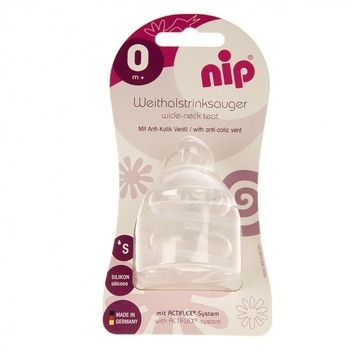 Соска силиконовая антиколиковая Nip, медленный поток, 0+, 2 шт. (33039) - Pampik - 4