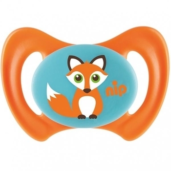 Пустушка Nip Miss Dent №1 Лис, 0-6 міс., помаранчевий (31800) - Pampik