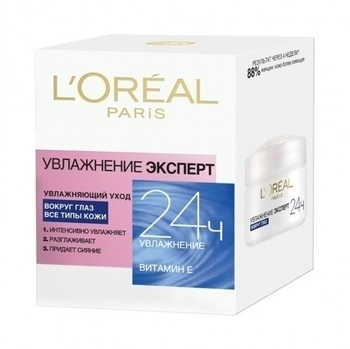 Крем навколо очей L'Oréal Paris Skin Expert Зволоження Експерт, для всіх типів шкіри, 15 мл - Pampik