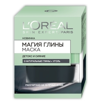 Маска L'Oréal Paris Skin Expert Магія Глини з натуральною глиною і вугіллям, для всіх типів шкіри, 50 мл - Pampik