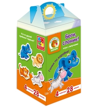 

Игра с липучками Vladi Toys Беги, слоник, рус. язык (VT1312-02)