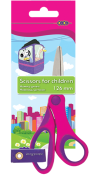 Ножиці дитячі ZiBi Kids Line, 12,6 см, рожевий (ZB.5005-10) - Pampik
