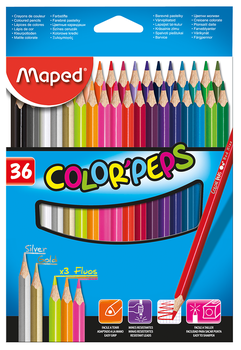 Олівці кольорові Maped Color peps Classic, 36 шт. (MP.832017) - Pampik