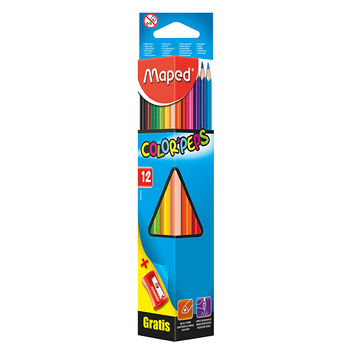 Олівці кольорові Maped Color peps Classic, з точила, 12 шт. (MP.183213) - Pampik
