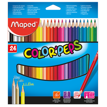 Карандаши цветные Maped Color peps Classic, 24 шт. (MP.183224) - Pampik