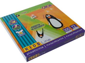 Пластилін ZiBi Kids Line, 12 кольорів, 300 г (ZB.6211) - Pampik