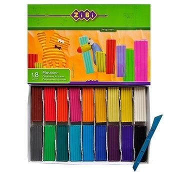 Пластилін ZiBi Kids Line, 18 кольорів, 360 г (ZB.6206) - Pampik - 2