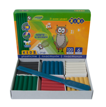 Пластилін ZiBi Kids Line, 6 кольорів, 120 г (ZB.6207) - Pampik - 2