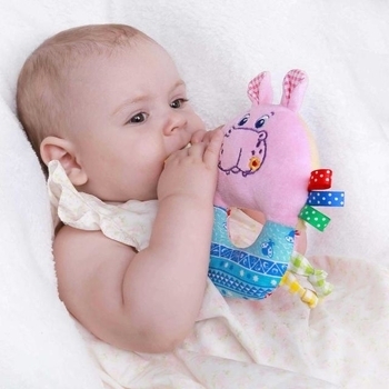 Погремушка-кольцо Масік Зоо Бегемот Добряк (МС 010203-01) - Pampik - 4