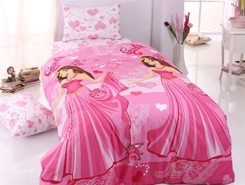 Комплект постельного белья LightHouse Princess, ранфорс, 220х160 см, розовый (12386_1.5LH) - Pampik