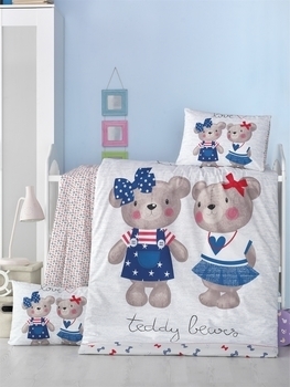 Комплект постільної білизни LightHouse Lower, ранфорс, 150х100 см, світло-сірий (35158) - Pampik