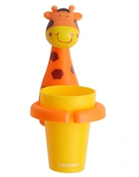 Подарок! Стаканчик для зубных щеток Babyhood Жираф (BH-703G) - Pampik