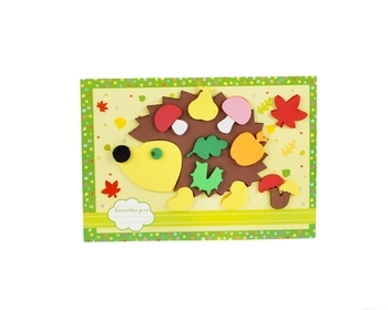 Аппликация-открытка Апли Крапли Ежик (АЛ-02) - Pampik