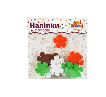 Набор махровых наклеек Апли Крапли Цветочки (НХ-01) - Pampik