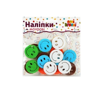 Набор махровых наклеек Апли Крапли Смайлики (НХ-03) - Pampik