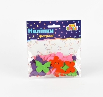 Набор наклеек из фетра Апли Крапли Бабочки (НФ-02) - Pampik
