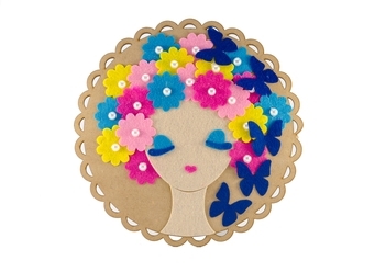 Изделие-аппликация из фетра Апли Крапли Девочка (ФА-02) - Pampik - 2