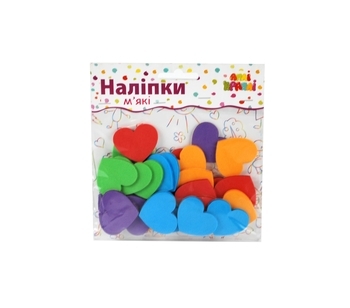 Набор мягких наклеек Апли Крапли Сердца (НМ-12) - Pampik