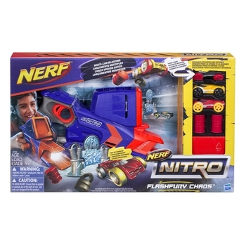 Ігровий набір з 3 машинками Hasbro Nerf Nitro Flashfury Chaos (C0788EU4) - Pampik - 2