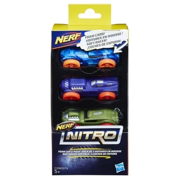 Набір машинок №8 Hasbro Nerf Nitro, 3 шт. (C0774_E1236) - Pampik - 2