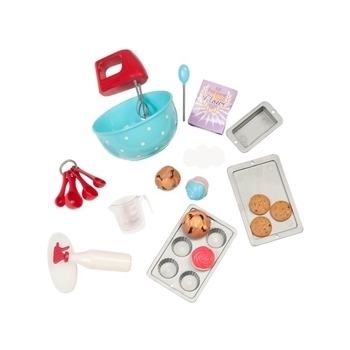 Набір меблів для ляльок Our Generation Кухня для гурманів, 94 шт., червоний (BD37086Z) - Pampik - 3