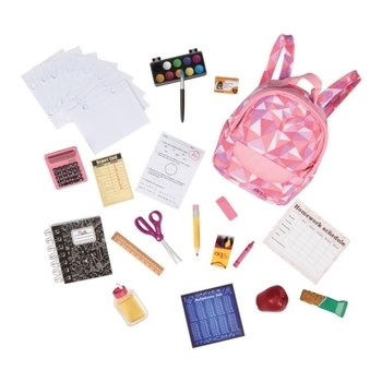 Набір аксесуарів для ляльок Our Generation Збираємося до школи, 24 од. (BD37326Z) - Pampik