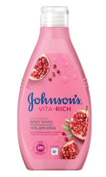 Гель для душу JOHNSON'S® Body Care Vita Rich Перетворювальний з екстрактом граната, 250 мл - Pampik