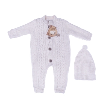 Комплект Cassiope, в'язка на велсофті, р.74, молочний (487056-01-74) - Pampik