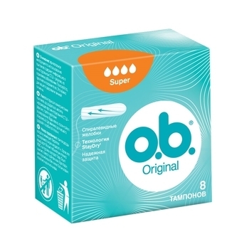Тампони o.b. Original Super, 8 штук - Pampik - 2
