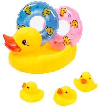 Игрушка для купания Lindo Уточка-спасатель (P 261) - Pampik