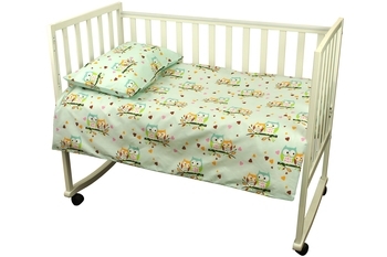 Комплект постельного белья Руно Совы, бязь, мятный (932.02) - Pampik