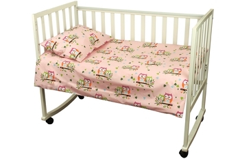 Комплект постельного белья Руно Совы, бязь, розовый (932.02) - Pampik