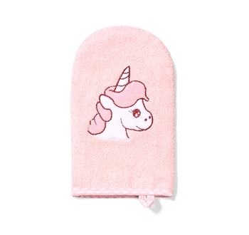 Рукавиця для купання BabyOno Єдиноріг, світло-рожевий з білим (347/01) - Pampik