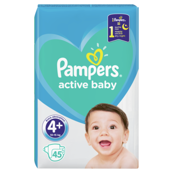 Підгузки Pampers Active Baby 4+ (10-15 кг), 45 шт. - Pampik - 2